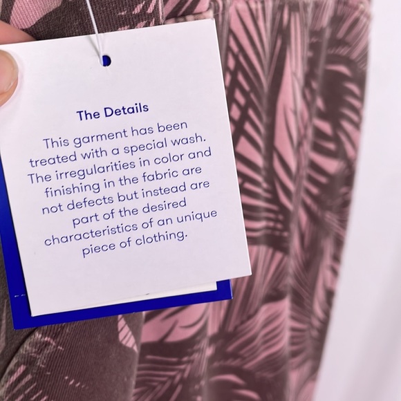 Women's Mid-Rise Acid Wash Pink Palms Jogger Pants - JoyLab NWT - Picture 7 of 8